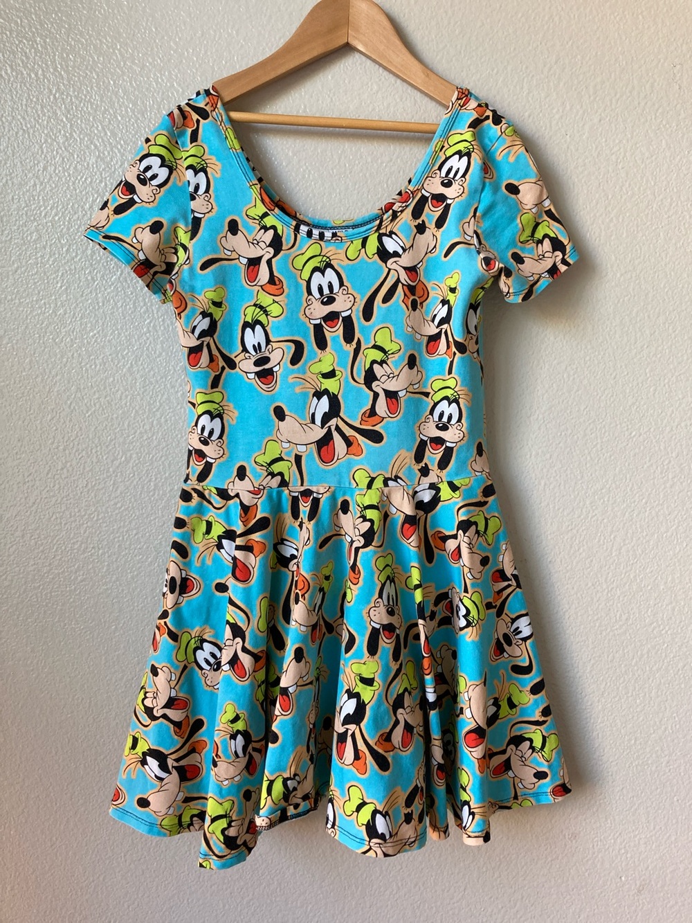 Wild Rich Kids Disney Goofy Twirl Dress attached Bodysuit stretch 13/14